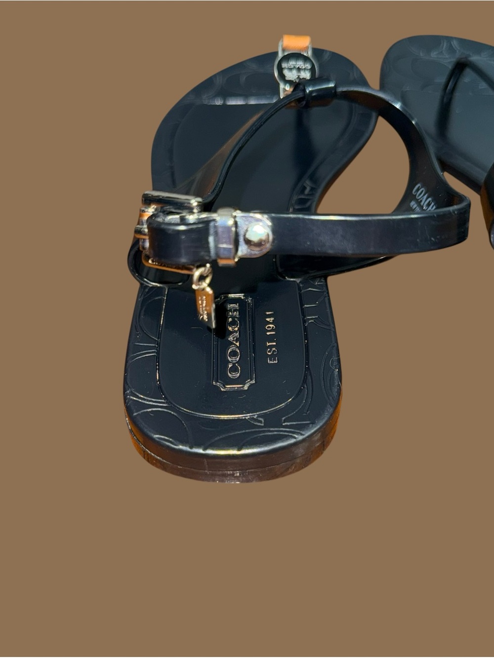 Coach Black Jelly Sandals - Picture 6 of 14